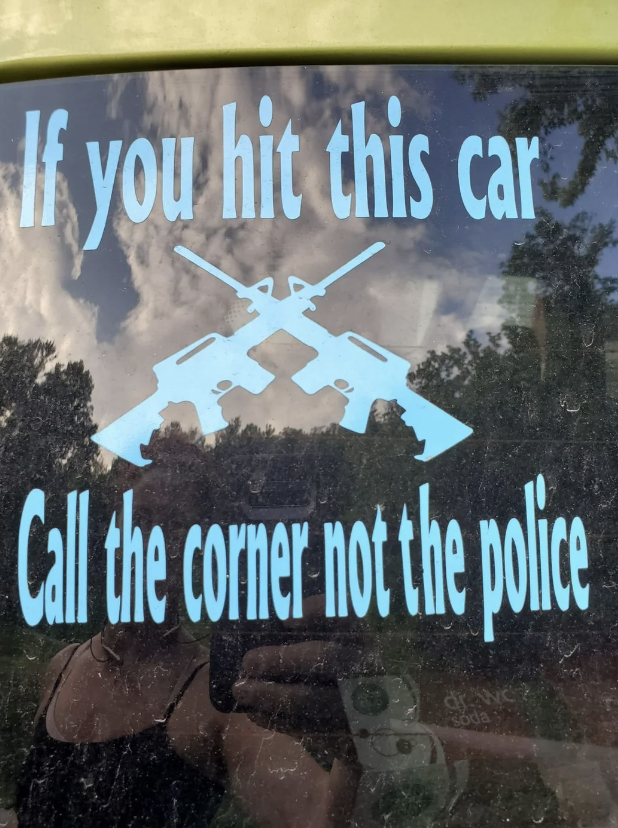 poster - If you hit this car Call the corner not the police